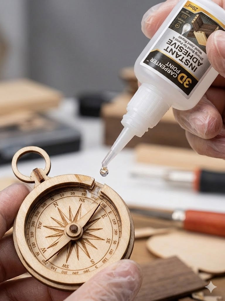 3D Carpenter Point™ Instant Super Glue Adhesive - Strong Fast Bond for Wood, Plastic & DIY (20ml - Pack of 1)