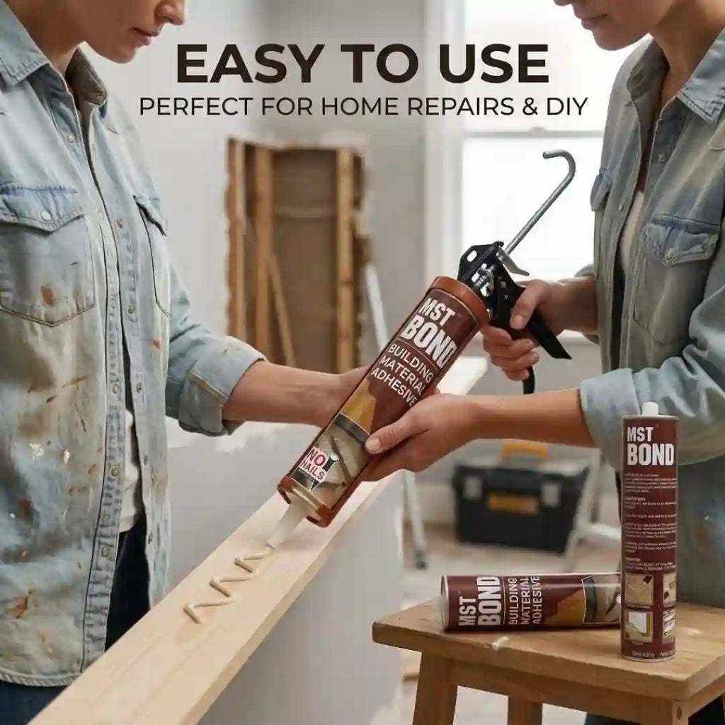 3D Carpenter Point™ Premium Construction Adhesive (300ml) – Cream White Liquid Nails for Glass, PVC, WPC & Louver Panel Bonding (Water-Resistant)