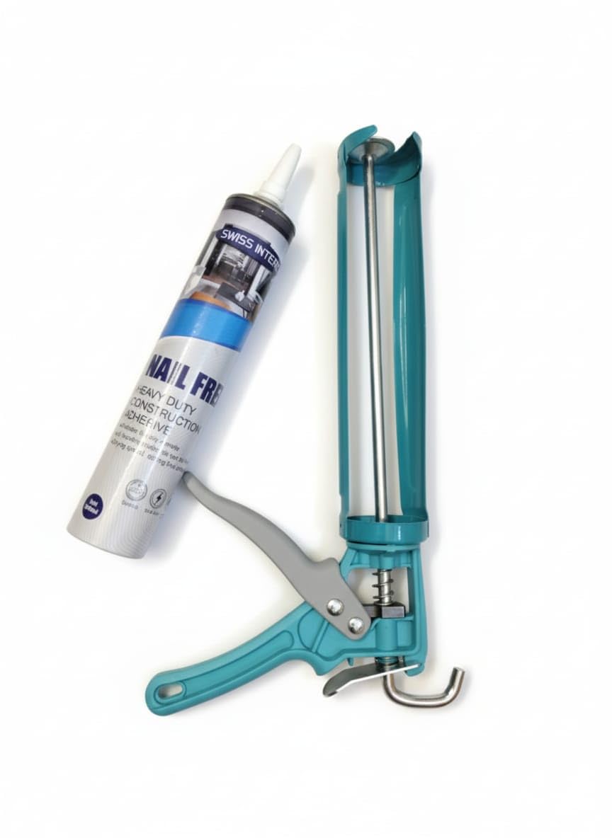 3D Carpenter Point™ Heavy Duty GI Caulking Gun – Smooth Rod Galvanized Iron Sealant Gun for Bathroom, Kitchen & Window Sealing