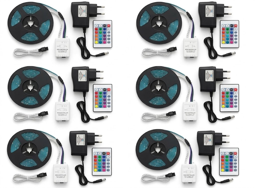3D Carpenter Point™ Premium 2.5 Meter RGB LED Strip Light Full Kit – 16 Colors Waterproof Flexible Lighting with Remote & Adapter | Best for Home Decor, TV Backlight & Festival Decoration