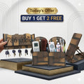3D Carpenter Point™ Premium Wooden Wall Organizer Combo – Buy 1 Get 2 FREE | Handcrafted Mobile Stand, Stylish Key Holder & Remote Holder Set | Elegant Home & Office Decor