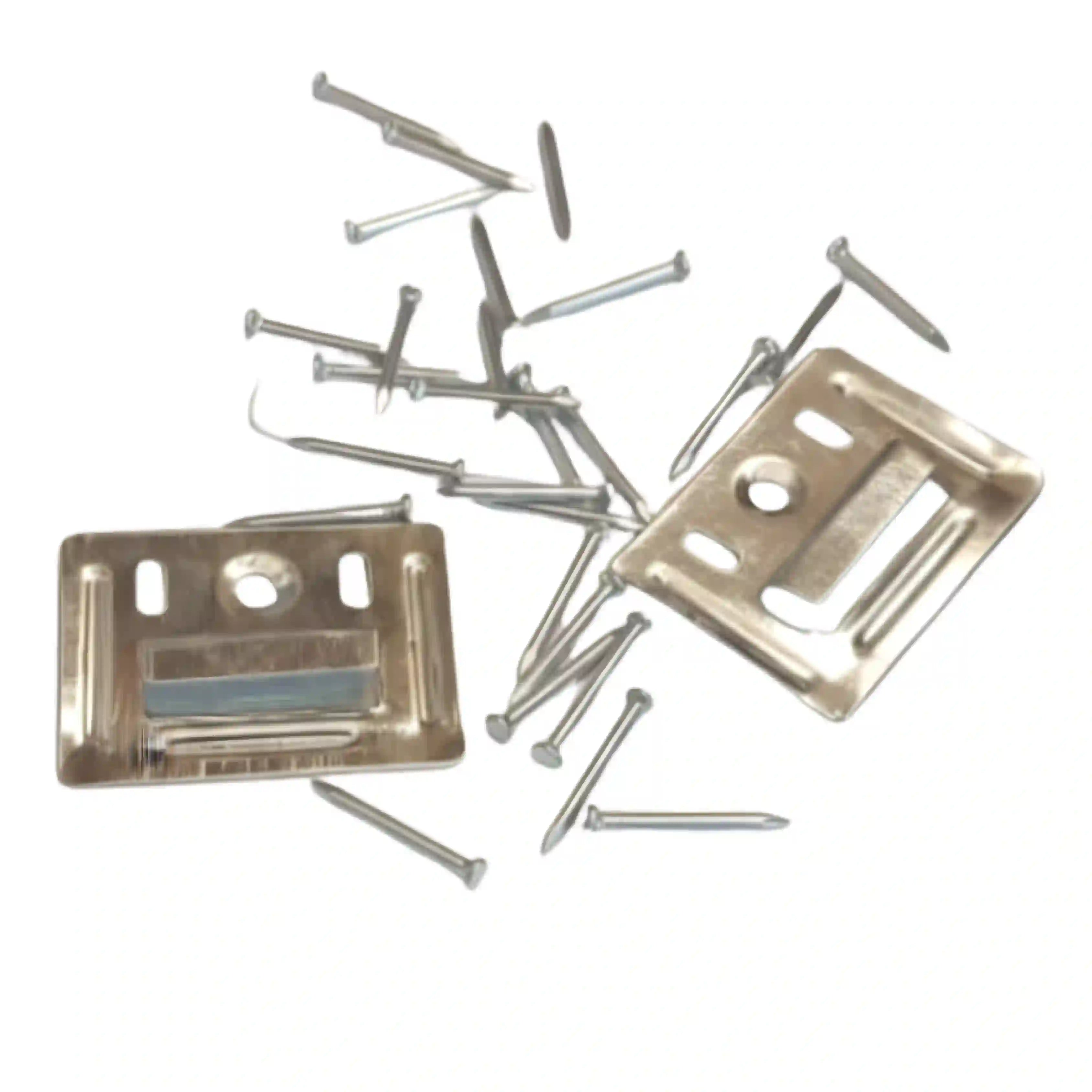 3D Carpenter Point™ GI Louver Cladding Clips for PVC Wall Panels - Heavy Duty Galvanized Iron Interlocking Mounting Brackets - Silver Finish