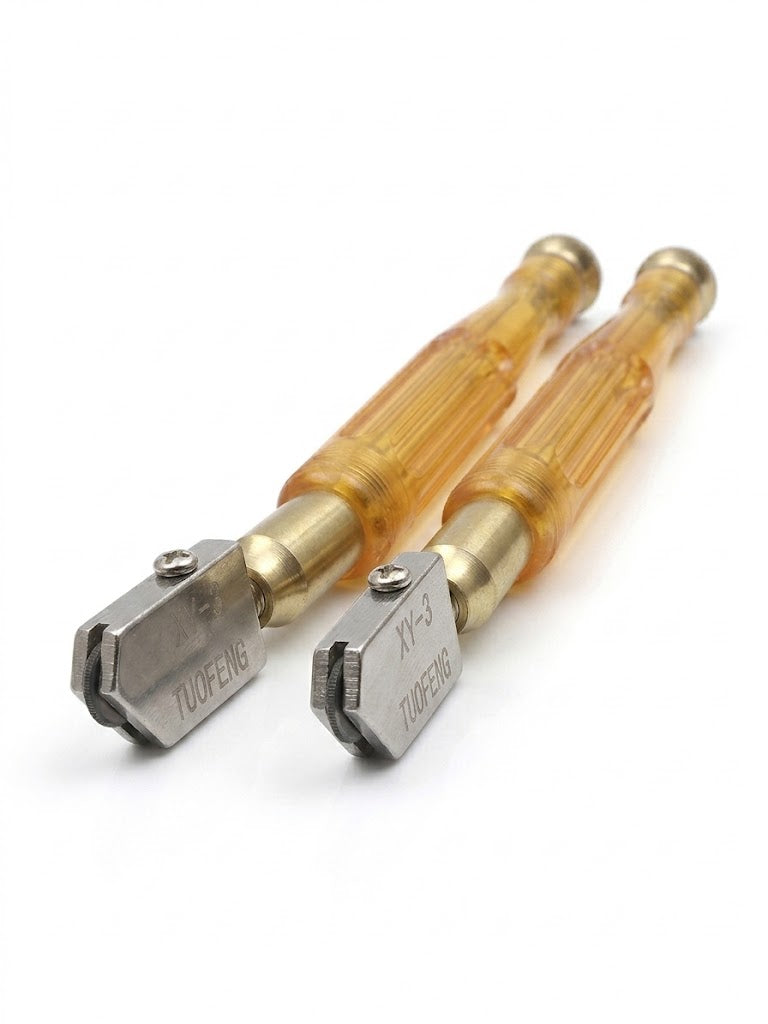 3D Carpenter Point™ Professional Pencil Style Glass Cutter – Heavy Duty Tungsten Carbide Wheel for 3mm-12mm Mirror, Bottle & Window Cutting | Self-Oiling Ergonomic Glass Cutting Tool