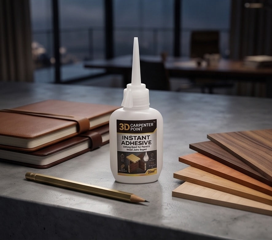 3D Carpenter Point™ Instant Super Glue Adhesive - Strong Fast Bond for Wood, Plastic & DIY (20ml - Pack of 1)