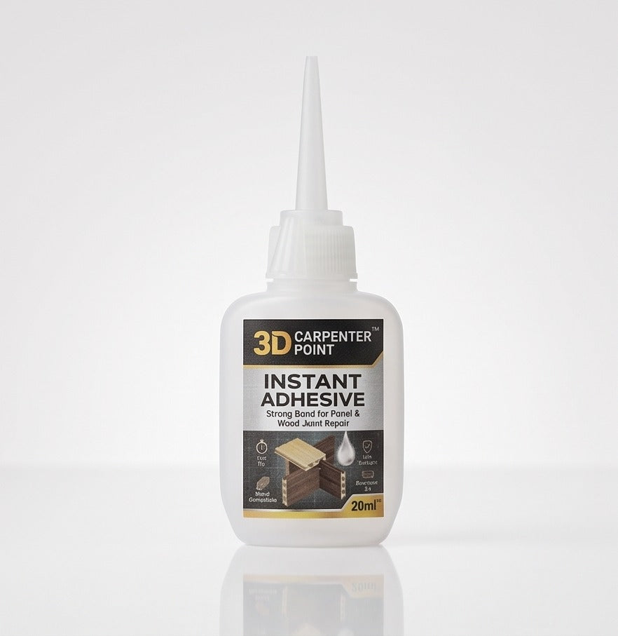 3D Carpenter Point™ Instant Super Glue Adhesive - Strong Fast Bond for Wood, Plastic & DIY (20ml - Pack of 1)