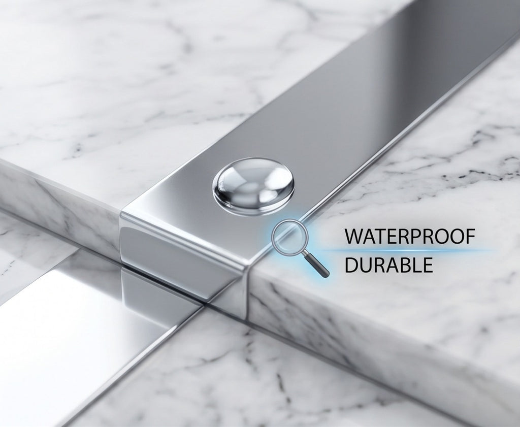 3D Carpenter Point™ 10mm Silver Mirror Finish Decorative Inlay Strip - 2.5 Meter (Silver Patti, Steel Finish Trim, Metallic Inlay Strip, Silver Furniture Border, Wall Gap Filler)
